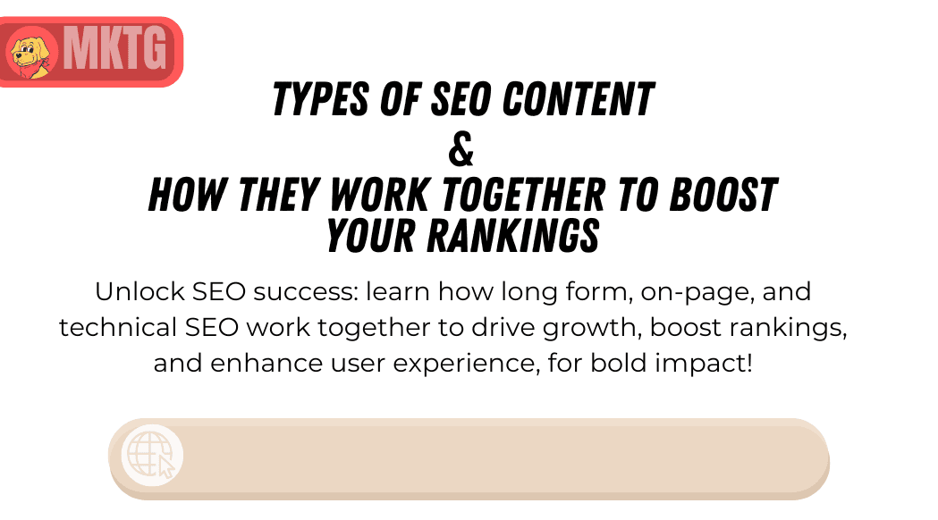 Types of SEO Content and How They Work Together blog featured image
